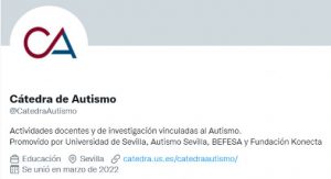 Portada del Twitter de la Cátedra de Autismo