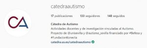 Portada del Instagram de la Cátedra de Autismo