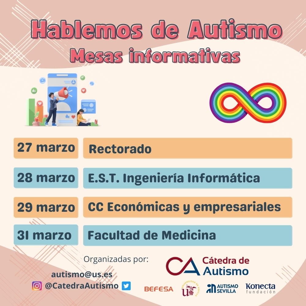 Cartel informativo sobre los días y lugares donde se celebrarán las mesas informativas