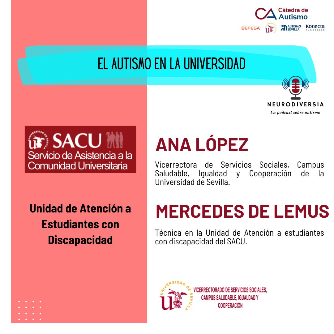 Ana López y Mercedes de Lemus miembros de la Unidad de atención a estudiantes con discapacidad del SACU Universidad de Sevilla