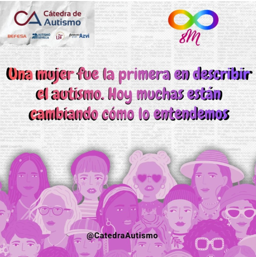 Cartel con mujeres y el lema de la campaña
