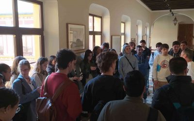 Visita de D. Manuel Marchena a EMASESA con sus alumnos de Geografía de 4º grado