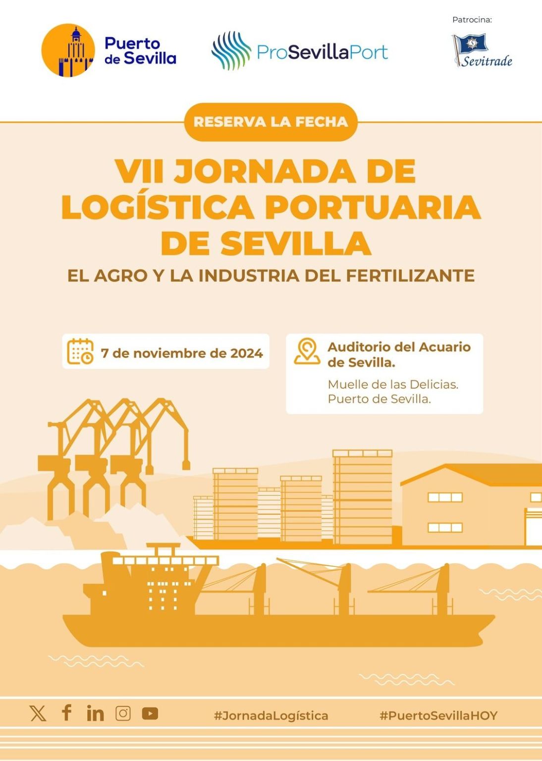 VII Jornada de Logística Portuaria: El sector agroalimentario y los fertilizantes protagonizan el encuentro en Sevilla